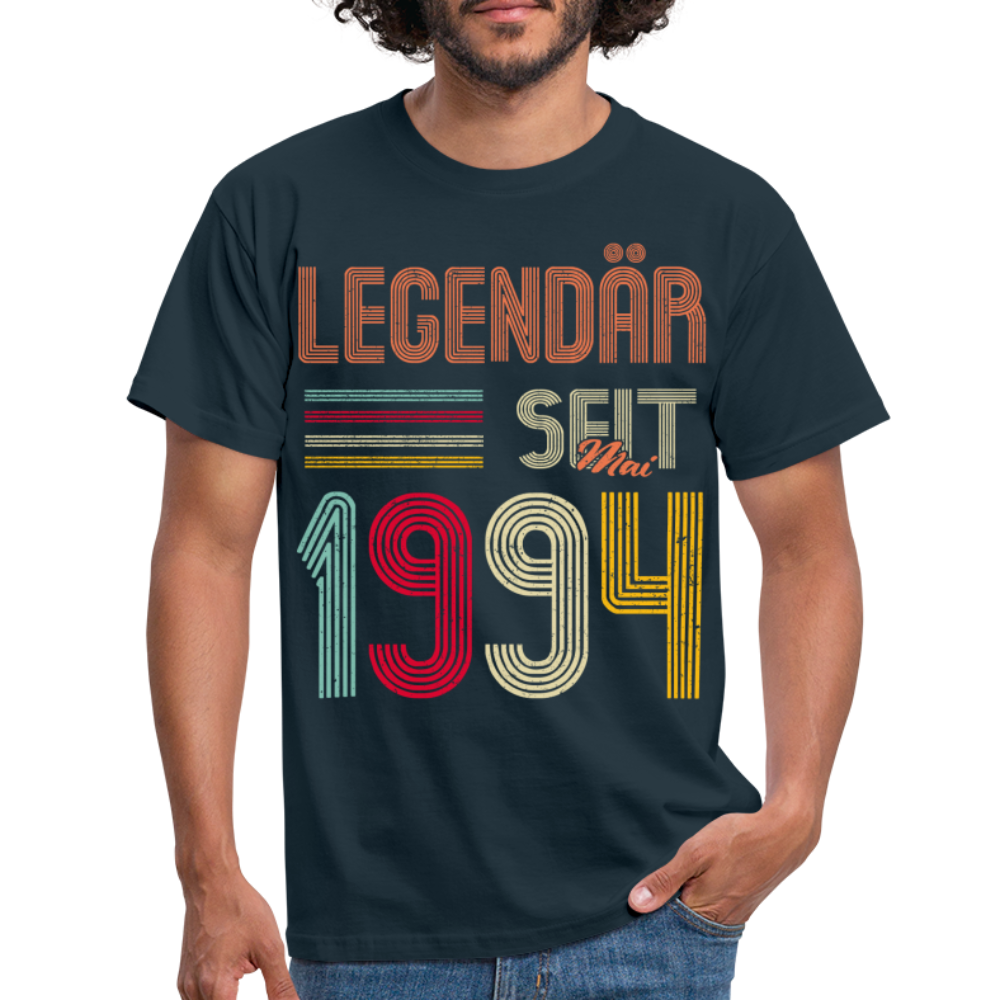Geburtstags Shirt Im Mai 1994 Geboren Legendär seit 1994 Geschenk T-Shirt - Navy