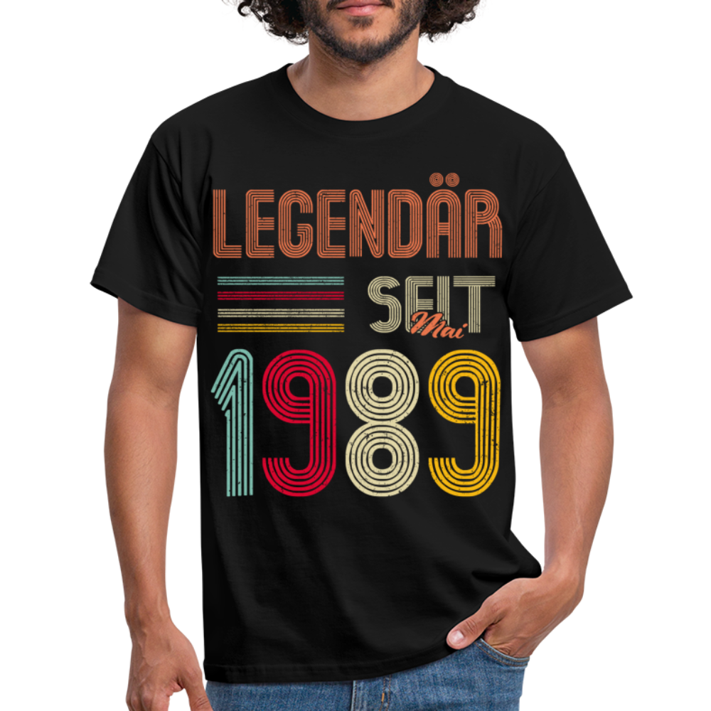 Geburtstags Shirt Im Mai 1989 Geboren Legendär seit 1989 Geschenk T-Shirt - Schwarz