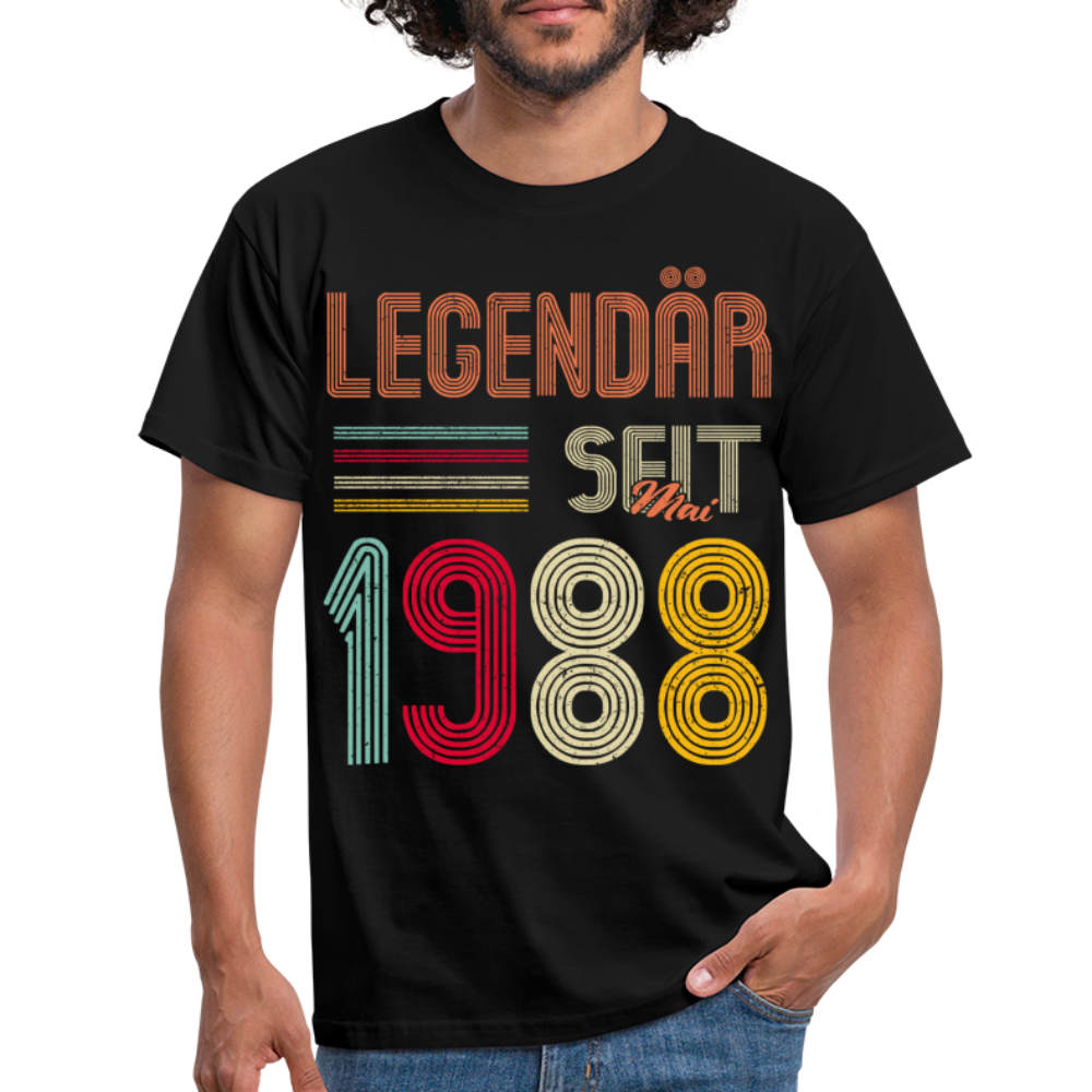 Geburtstags Shirt Im Mai 1988 Geboren Legendär seit 1988 Geschenk T-Shirt - Schwarz