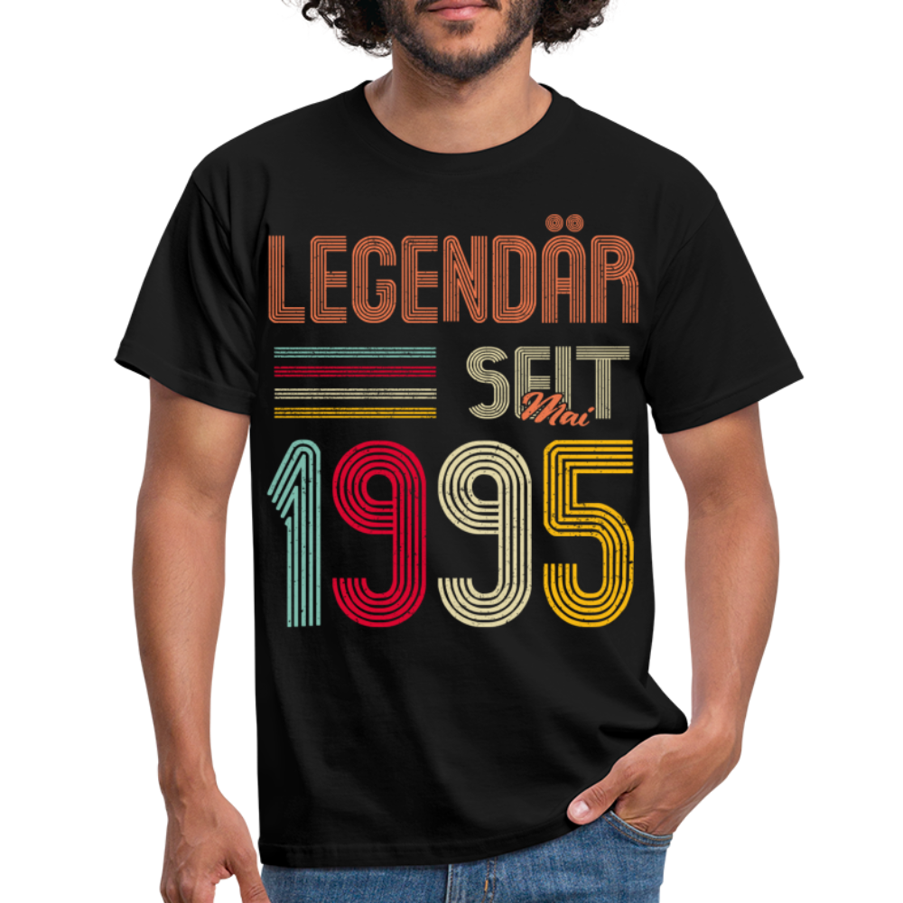 Geburtstags Shirt Im Mai 1995 Geboren Legendär seit 1995 Geschenk T-Shirt - Schwarz