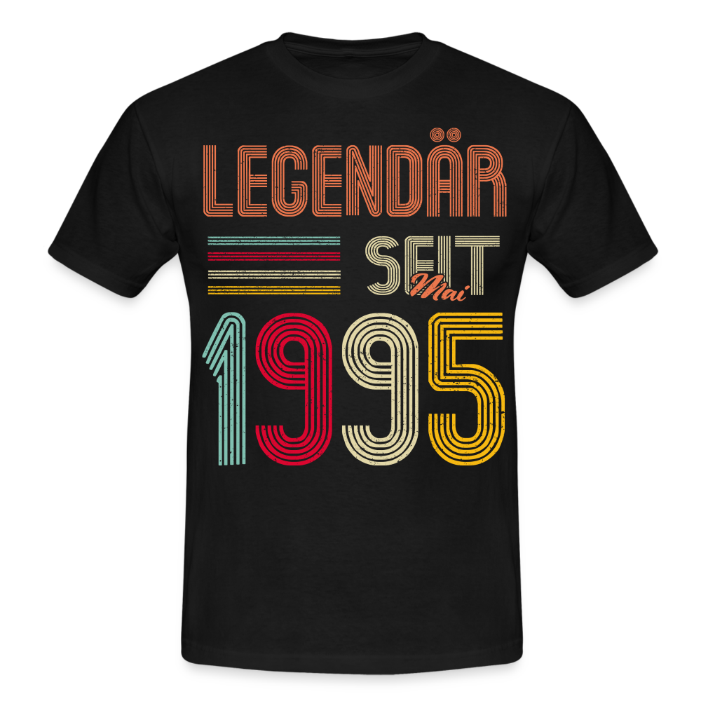 Geburtstags Shirt Im Mai 1995 Geboren Legendär seit 1995 Geschenk T-Shirt - Schwarz