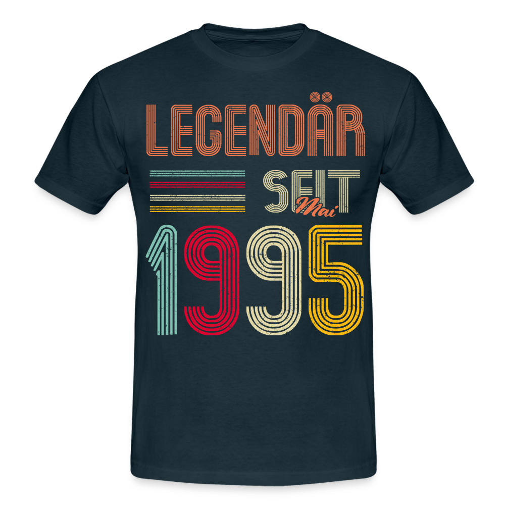 Geburtstags Shirt Im Mai 1995 Geboren Legendär seit 1995 Geschenk T-Shirt - Navy