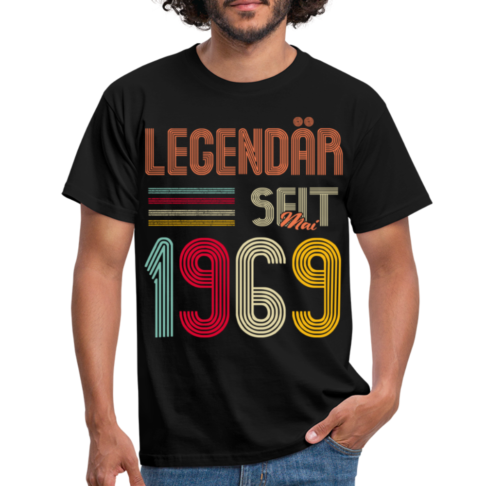 Geburtstags Shirt Im Mai 1969 Geboren Legendär seit 1969 Geschenk T-Shirt - Schwarz