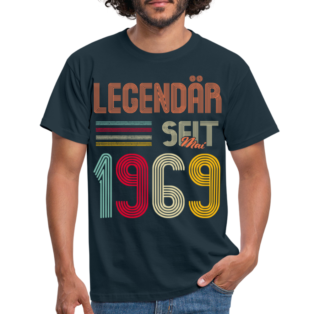 Geburtstags Shirt Im Mai 1969 Geboren Legendär seit 1969 Geschenk T-Shirt - Navy
