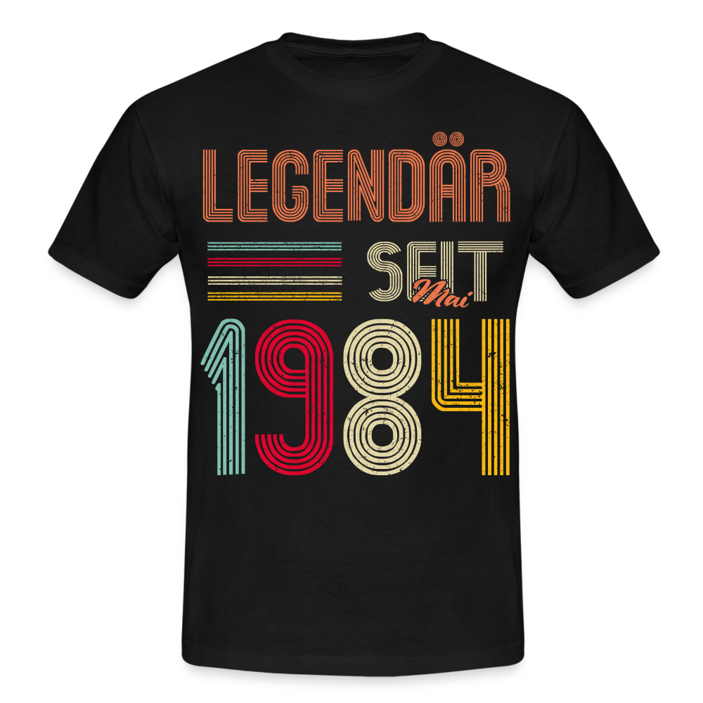 Geburtstags Shirt Im Mai 1984 Geboren Legendär seit 1984 Geschenk T-Shirt - Schwarz