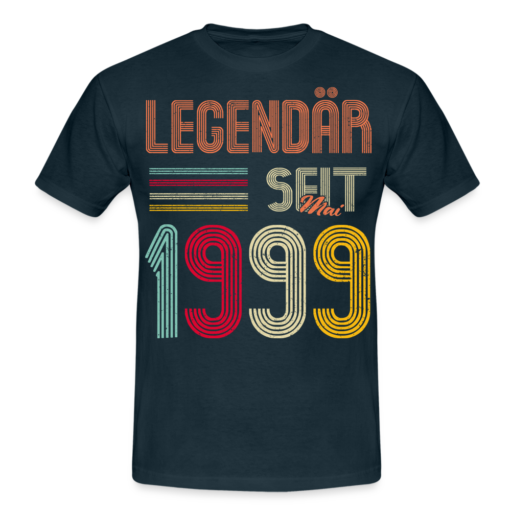 Geburtstags Shirt Im Mai 1999 Geboren Legendär seit 1999 Geschenk T-Shirt - Navy