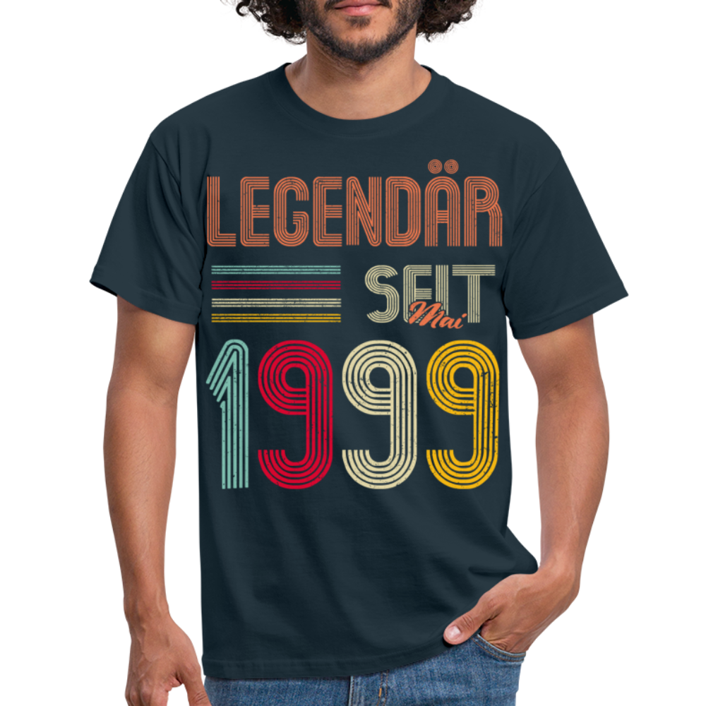 Geburtstags Shirt Im Mai 1999 Geboren Legendär seit 1999 Geschenk T-Shirt - Navy