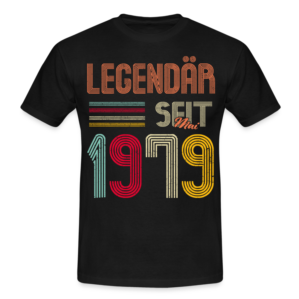 Geburtstags Shirt Im Mai 1979 Geboren Legendär seit 1979 Geschenk T-Shirt - Schwarz