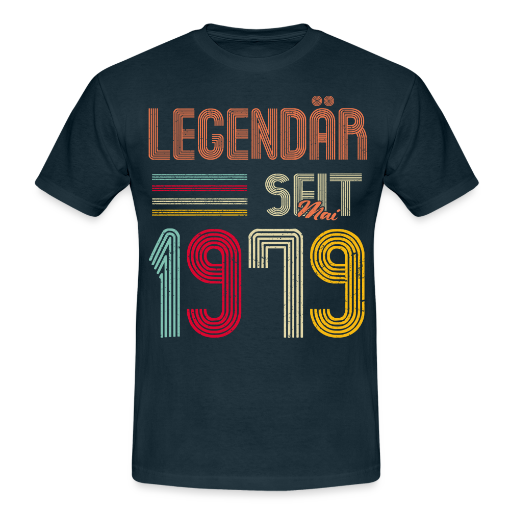 Geburtstags Shirt Im Mai 1979 Geboren Legendär seit 1979 Geschenk T-Shirt - Navy