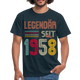 Geburtstags Shirt Im Mai 1958 Geboren Legendär seit 1958 Geschenk T-Shirt - Navy