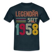 Geburtstags Shirt Im Mai 1958 Geboren Legendär seit 1958 Geschenk T-Shirt - Navy