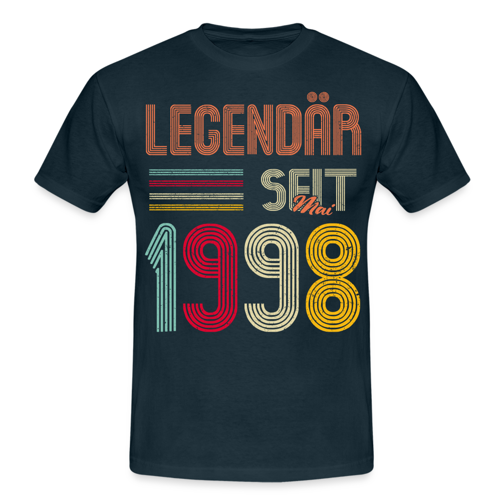 Geburtstags Shirt Im Mai 1998 Geboren Legendär seit 1998 Geschenk T-Shirt - Navy