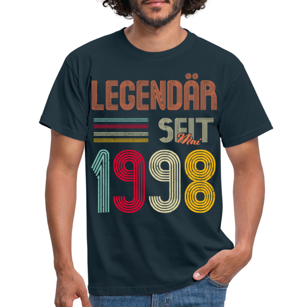 Geburtstags Shirt Im Mai 1998 Geboren Legendär seit 1998 Geschenk T-Shirt - Navy