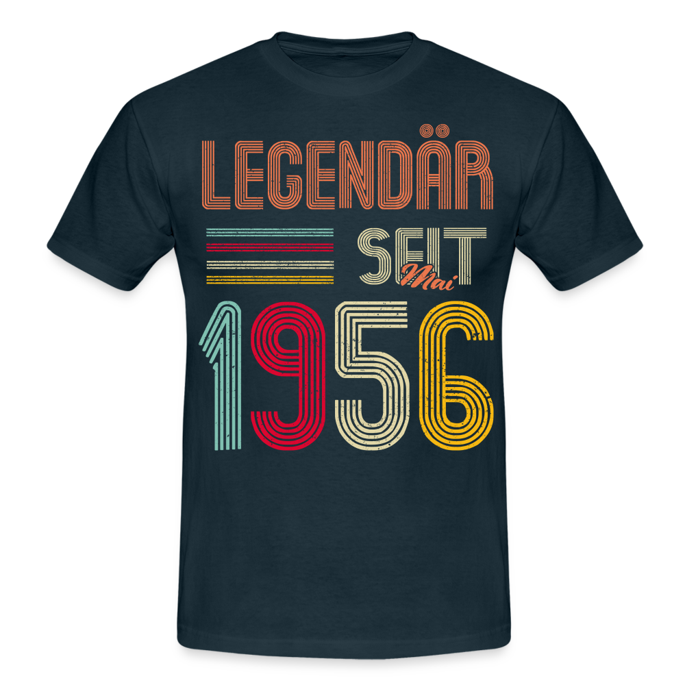 Geburtstags Shirt Im Mai 1956 Geboren Legendär seit 1956 Geschenk T-Shirt - Navy