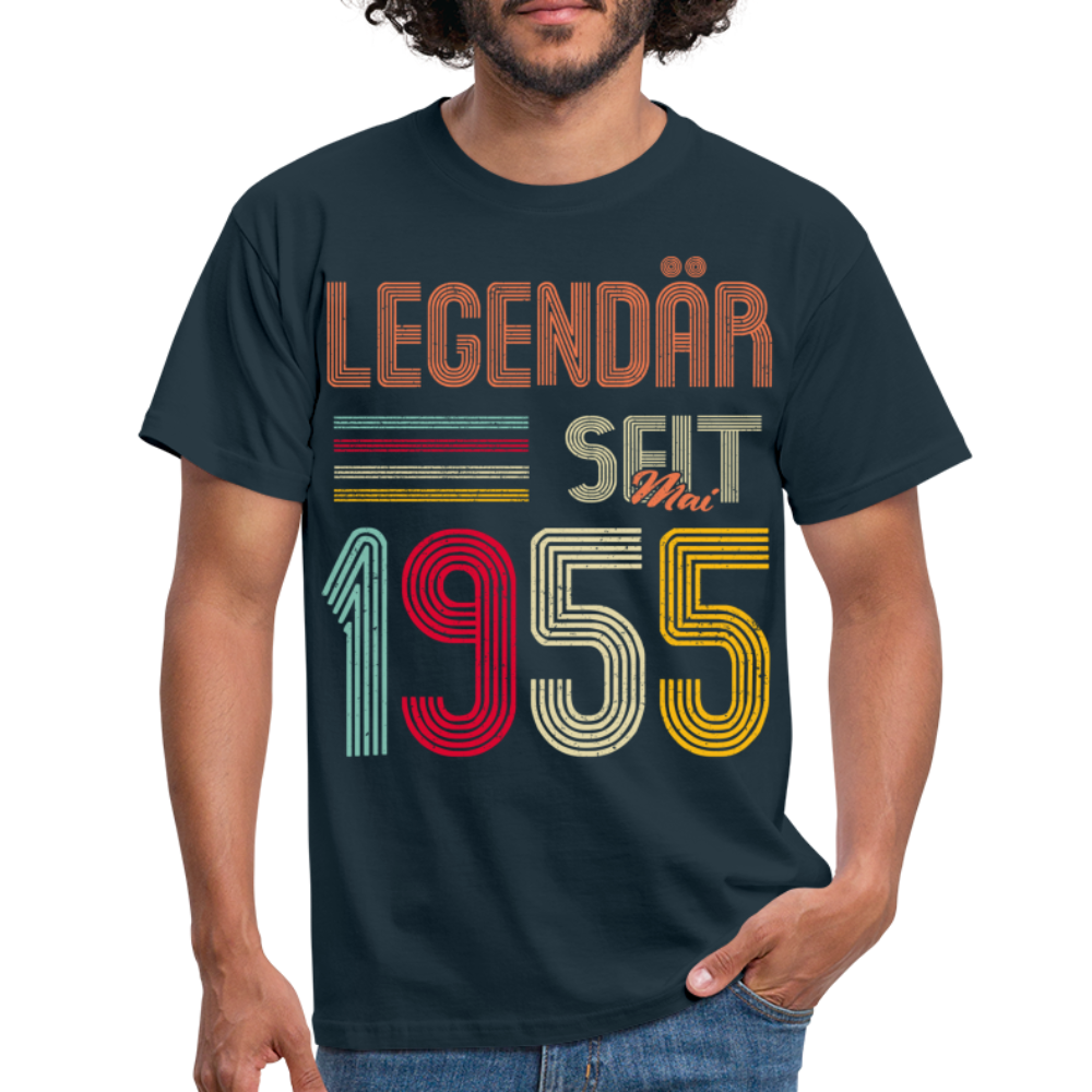 Geburtstags Shirt Im Mai 1955 Geboren Legendär seit 1955 Geschenk T-Shirt - Navy