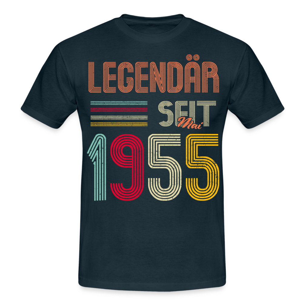 Geburtstags Shirt Im Mai 1955 Geboren Legendär seit 1955 Geschenk T-Shirt - Navy