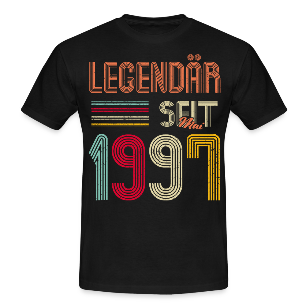 Geburtstags Shirt Im Mai 1997 Geboren Legendär seit 1997 Geschenk T-Shirt - Schwarz