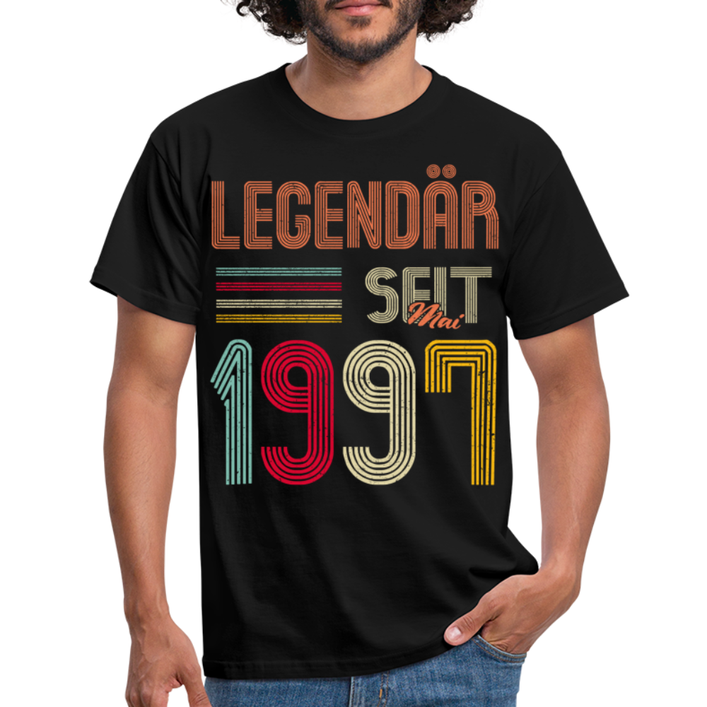 Geburtstags Shirt Im Mai 1997 Geboren Legendär seit 1997 Geschenk T-Shirt - Schwarz