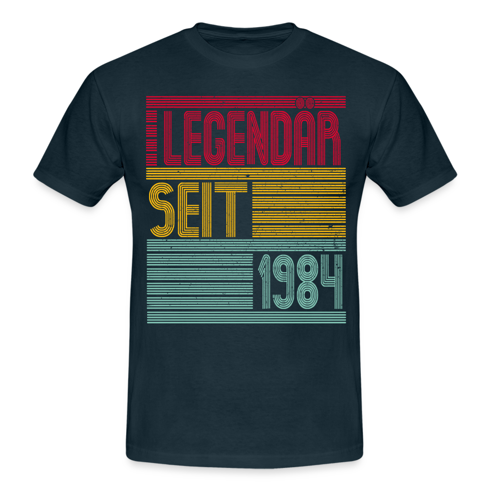 Geburtstags Shirt Legendär seit 1984 Geschenk T-Shirt - Navy