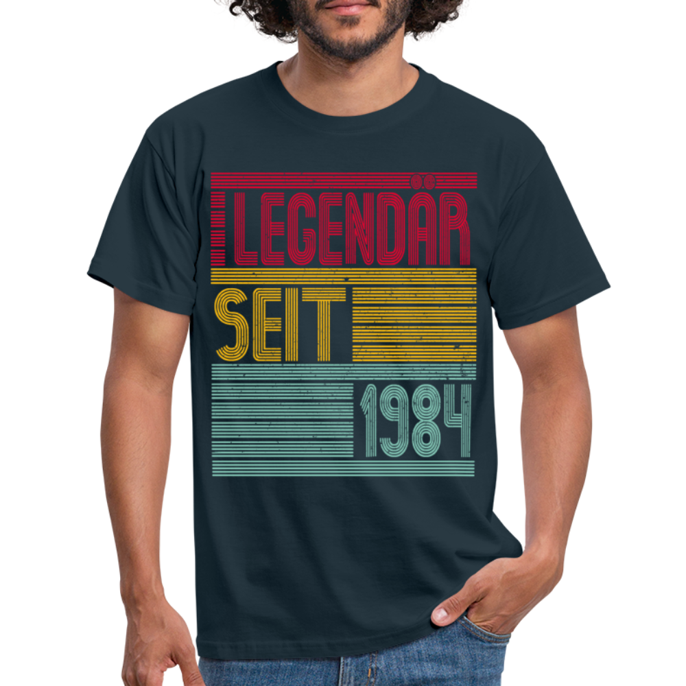 Geburtstags Shirt Legendär seit 1984 Geschenk T-Shirt - Navy