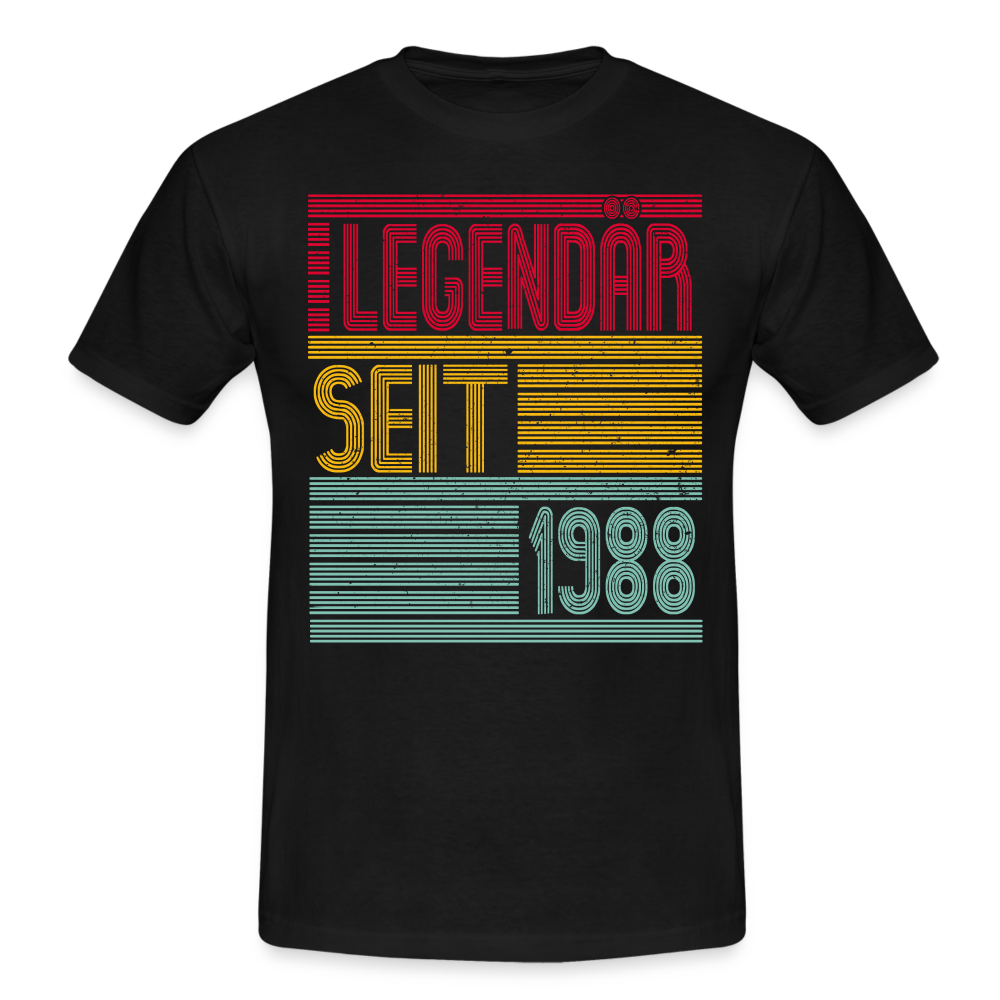 Geburtstags Shirt Legendär seit 1988 Geschenk T-Shirt - Schwarz
