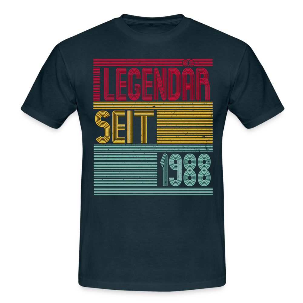 Geburtstags Shirt Legendär seit 1988 Geschenk T-Shirt - Navy