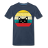 Katzenliebhaber Süße Katze Retro Vintage Style Geschenk T-Shirt - Navy