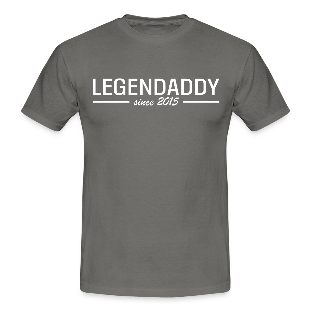 Vatertag Shirt Legendaddy seit 2015 Vatertags Geschenk T-Shirt - Graphit