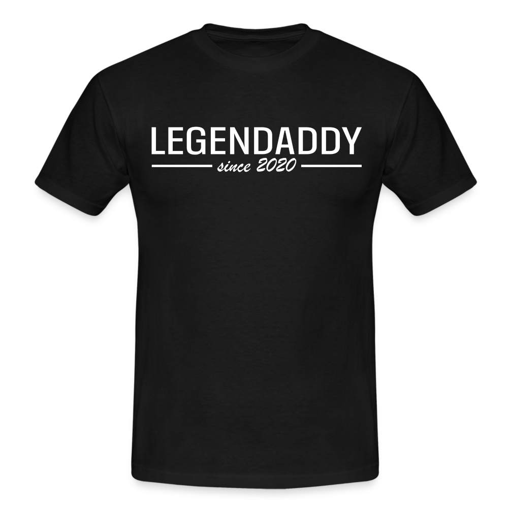 Vatertag Shirt Legendaddy seit 2020 Vatertags Geschenk T-Shirt - Schwarz