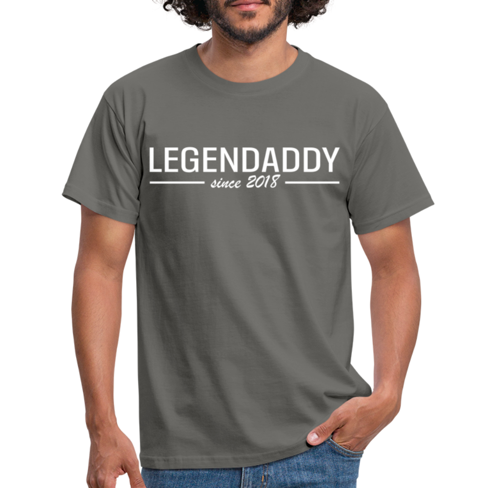 Vatertag Shirt Legendaddy seit 2018 Vatertags Geschenk T-Shirt - Graphit