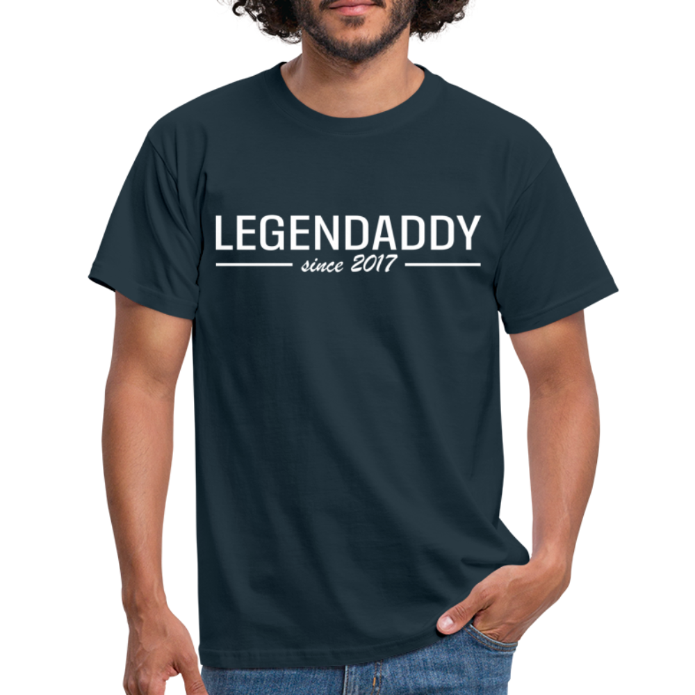 Vatertag Shirt Legendaddy seit 2017 Vatertags Geschenk T-Shirt - Navy
