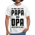 Vatertag Shirt Zwei Titel Papa und Opa Geschenk T-Shirt - Weiß