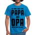 Vatertag Shirt Zwei Titel Papa und Opa Geschenk T-Shirt - Royalblau