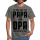 Vatertag Shirt Zwei Titel Papa und Opa Geschenk T-Shirt - Graphit