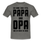 Vatertag Shirt Zwei Titel Papa und Opa Geschenk T-Shirt - Graphit