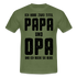 Vatertag Shirt Zwei Titel Papa und Opa Geschenk T-Shirt - Militärgrün