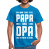 Vatertag Shirt Zwei Titel Papa und Opa Geschenk T-Shirt - Royalblau