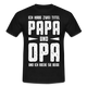 Vatertag Shirt Zwei Titel Papa und Opa Geschenk T-Shirt - Schwarz