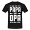 Vatertag Shirt Zwei Titel Papa und Opa Geschenk T-Shirt - Schwarz