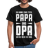 Vatertag Shirt Zwei Titel Papa und Opa Geschenk T-Shirt - Schwarz