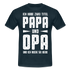 Vatertag Shirt Zwei Titel Papa und Opa Geschenk T-Shirt - Navy