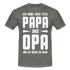 Vatertag Shirt Zwei Titel Papa und Opa Geschenk T-Shirt - Graphit