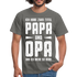 Vatertag Shirt Zwei Titel Papa und Opa Geschenk T-Shirt - Graphit