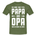 Vatertag Shirt Zwei Titel Papa und Opa Geschenk T-Shirt - Militärgrün