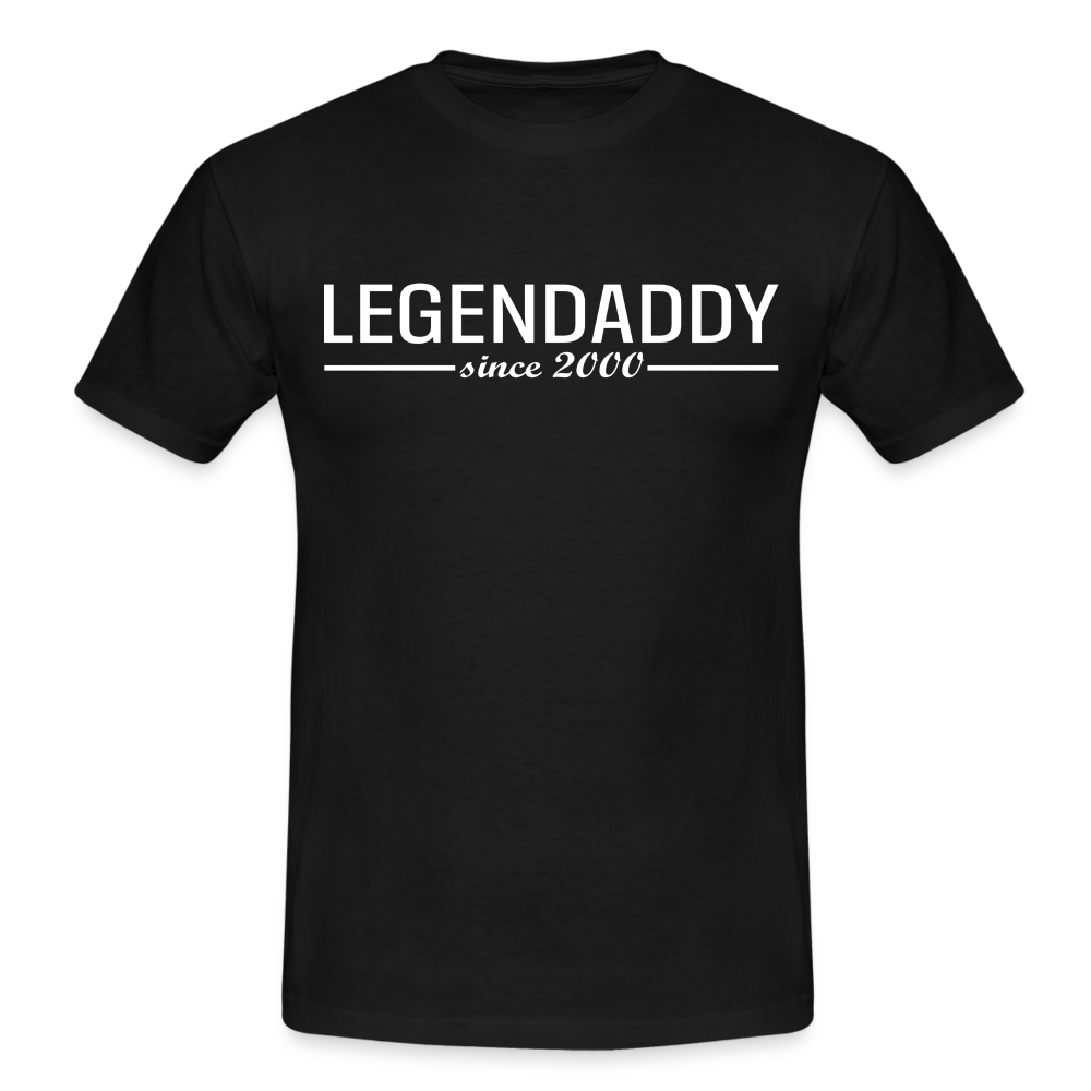 Vatertag Shirt Legendaddy seit 2000 Vatertags Geschenk T-Shirt - Schwarz