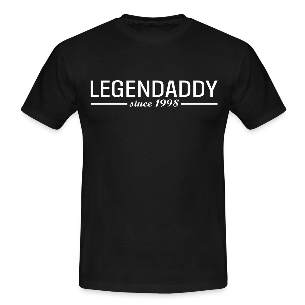 Vatertag Shirt Legendaddy seit 1998 Vatertags Geschenk T-Shirt - Schwarz