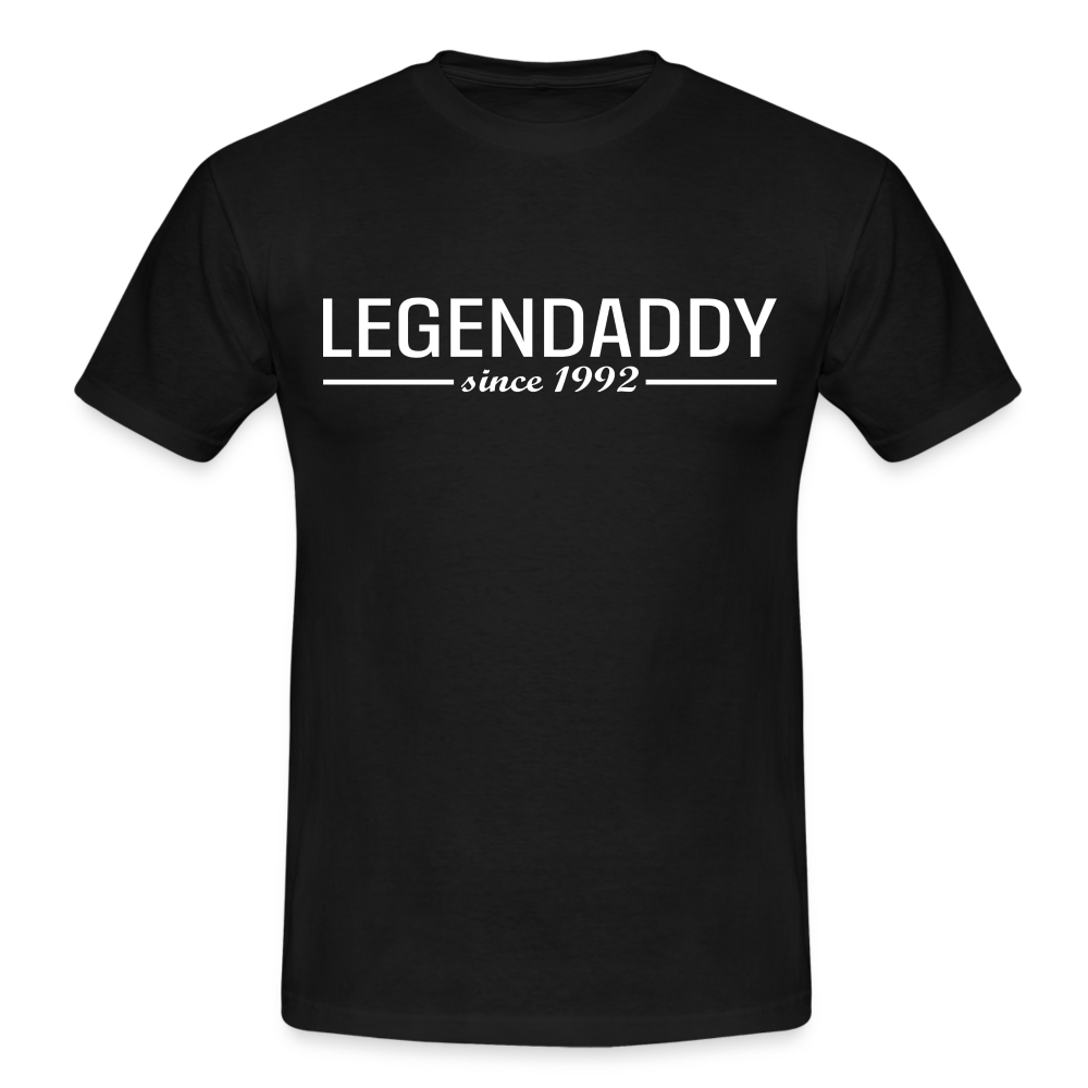 Vatertag Shirt Legendaddy seit 1992 Vatertags Geschenk T-Shirt - Schwarz