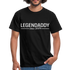 Vatertag Shirt Legendaddy seit 2009 Vatertags Geschenk T-Shirt - Schwarz