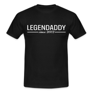 Vatertag Shirt Legendaddy seit 2002 Vatertags Geschenk T-Shirt - Schwarz