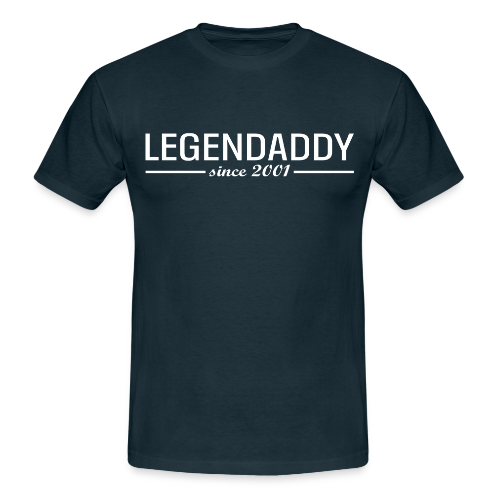 Vatertag Shirt Legendaddy seit 2001 Vatertags Geschenk T-Shirt - Navy